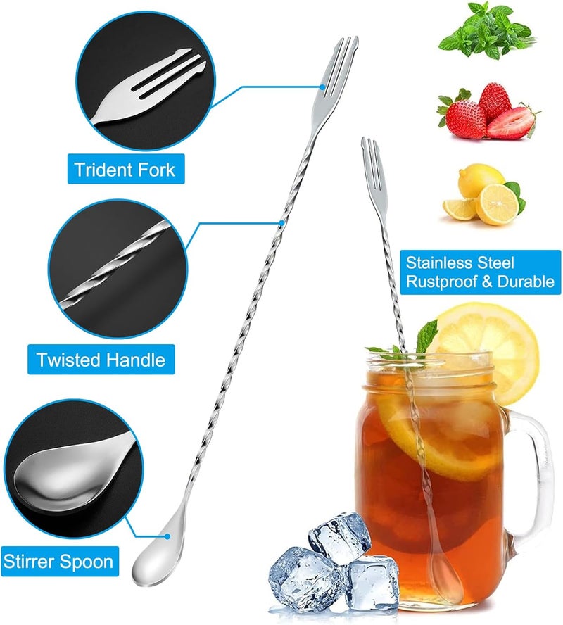 NMW earthmone Cocktail Jigger For Bartending,1oz And 2oz Silver Stainless Steel Double Jigger,Bar Jigger With 0.25 oz,0.5 oz,0.75 oz and 1.5 oz Inside Measuring Marks,Cocktail Measuring Jigger With Cocktail Spoon - Image 4